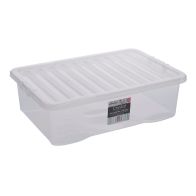 See more information about the 32L Wham Crystal Stacking Plastic Storage Clear Box & Clip Lid