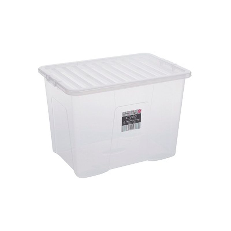 Plastic Storage Box 80 Litres Large - Clear Crystal by Wham