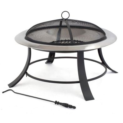 Product photograph of Silver City Garden Outdoor Fireplace By Tepro from QD stores