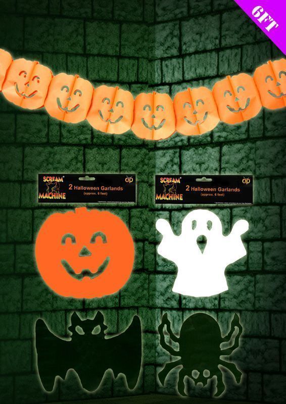 Halloween Garlands (Twin pack ghost and spider)