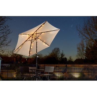Product photograph of Solar Garden Parasol Lights Decoration 72 Warm White Led By Smart Solar from QD stores