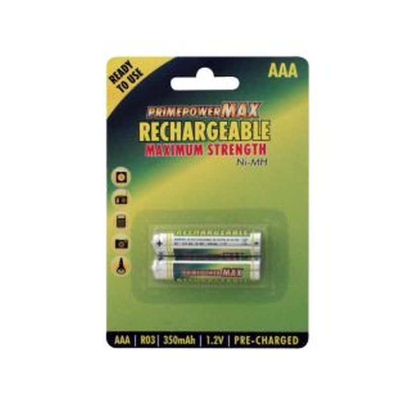 2 Pack Rechargeable AAA Batteries