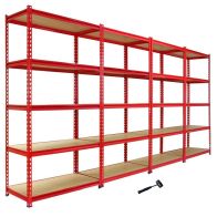 See more information about the Steel Shelving & Free Mallets 183cm - Red Set Of Four Extra Strong Z-Rax 90cm by Raven