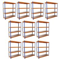 See more information about the Steel Shelving Units 180cm - Blue & Orange Set Of Ten S-Rax 150cm by Raven