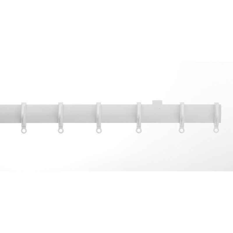 Universal White Plastic Curtain Track 1, How To Hang Curtains On Plastic Track
