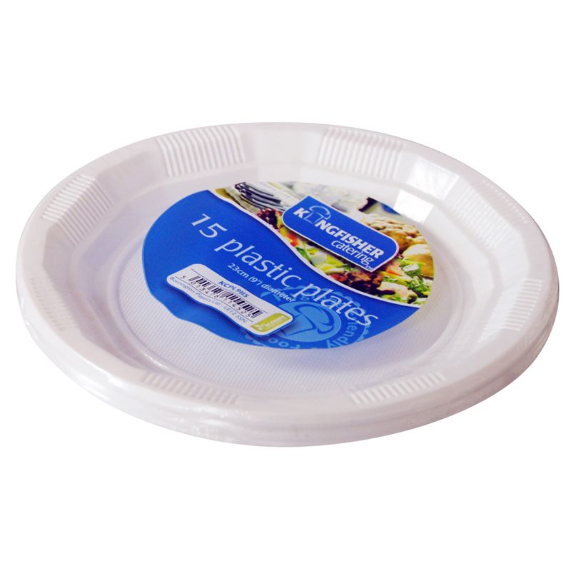 Kingfisher Plastic Plates 8.5 inch (Pack 12)