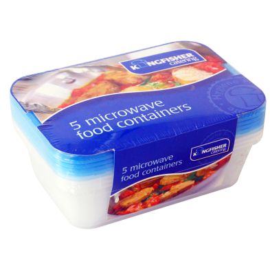 See more information about the Kingfisher Microwave Containers Blue Lids (Pack 5)