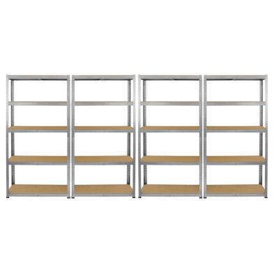 Steel Mdf Shelving Units 180cm Silver Set Of Four Galwix 90cm By Raven
