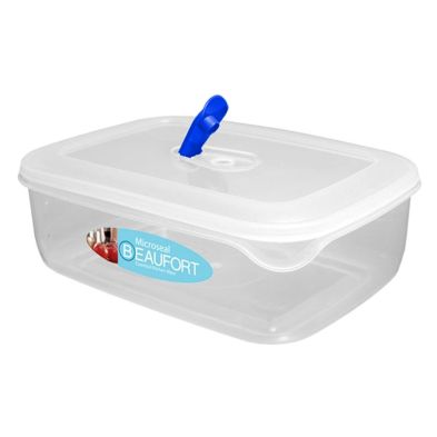 Plastic Food Container Rectangle 13 Litres Clear By Beaufort