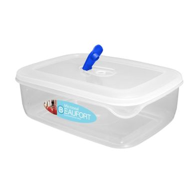 Plastic Food Container Rectangle 35 Litres Clear Microseal By Beaufort