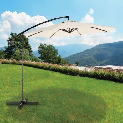 Product photograph of Essentials Garden Parasol By Croft - 3m Beige from QD stores