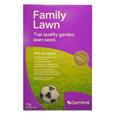 Product photograph of 1kg Family Lawn Seed With Ryegrass 28 Square Metres Coverage from QD stores