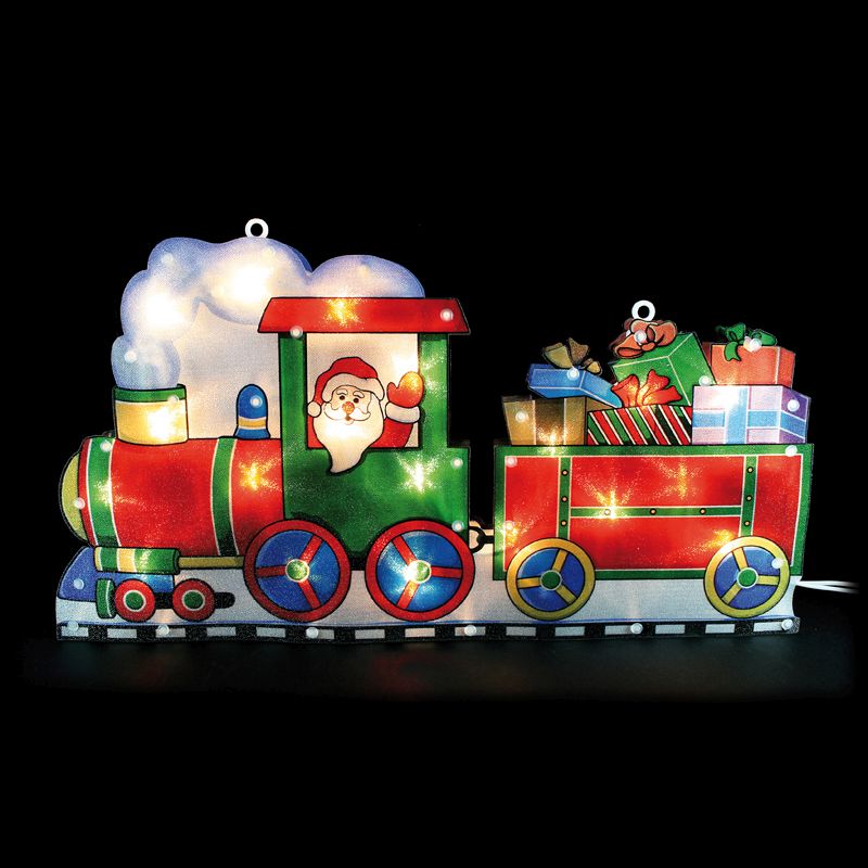 Train Christmas Window Light