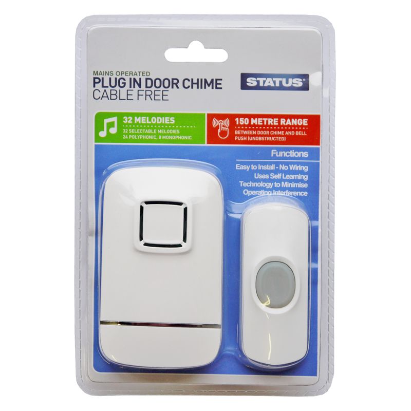 Status Door Chime-Plug In Cable Free