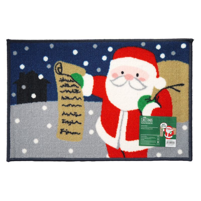 JVL Christmas Door Mat Santa's List 40 x 60cm