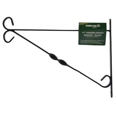Product photograph of Hanging Basket Wall Bracket 14 Inch Black from QD stores