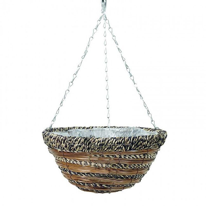 12Inch African Hanging Basket  - Variegated Design
