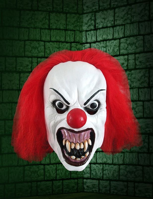 Scream Machine Halloween Snarling Terror Clown Mask