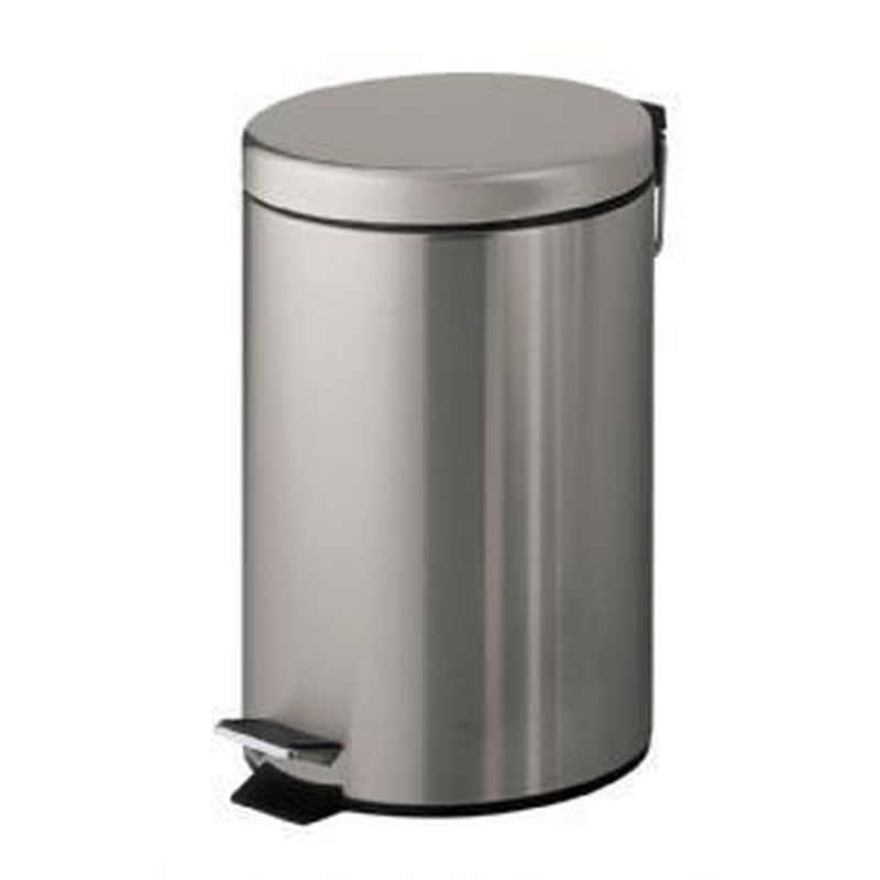 Steel Bin Peddle Lid 3 Litres - Silver by Home Essentials