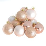 See more information about the 35 x Christmas Tree Baubles Decoration Rose Gold - 6cm by Christmas Time