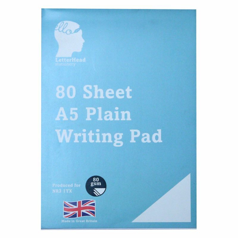 80 Sheets Plain Writing Pad 80 gsm Size A5