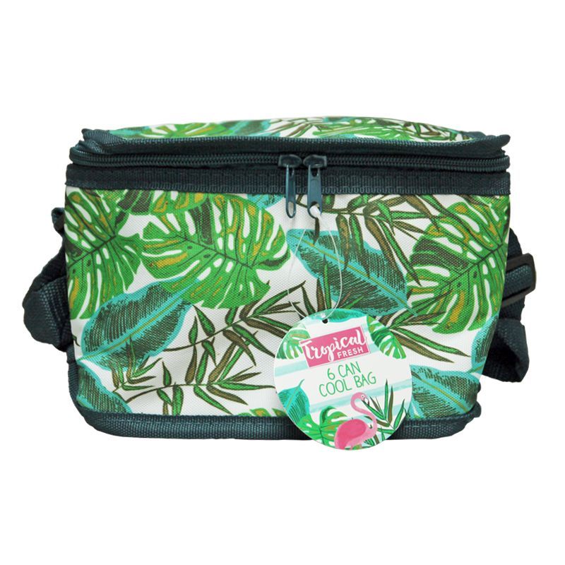 Tropical Fresh 6 Can Cooler Bag - Leaf Design