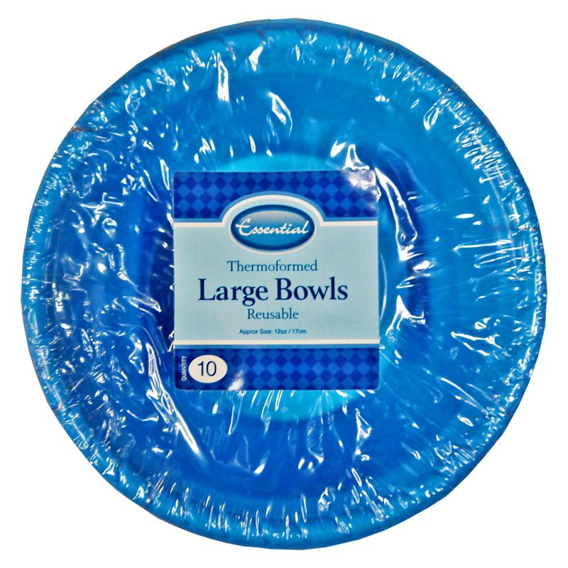 Thermoform Large Bowls 17cm (Pack 10) - Blue