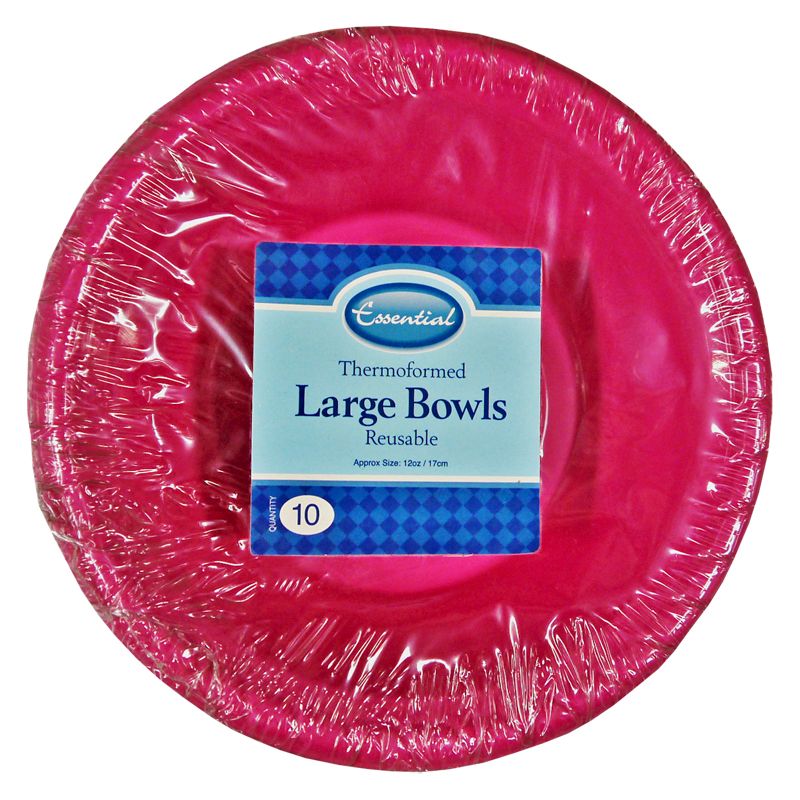 Thermoform Large Bowls 17cm (Pack 10)- Pink