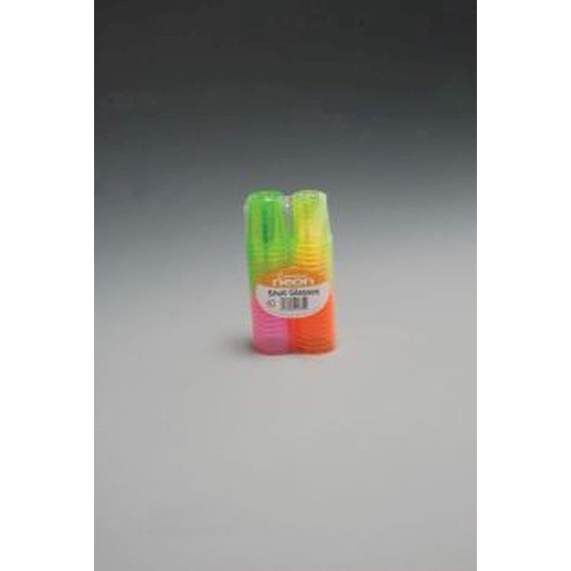 Neon Shot Glass 3cl Assorted Pack of 40