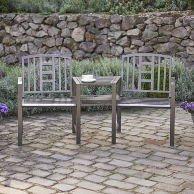 Product photograph of Hartlebury Duo Garden Bench Table from QD stores