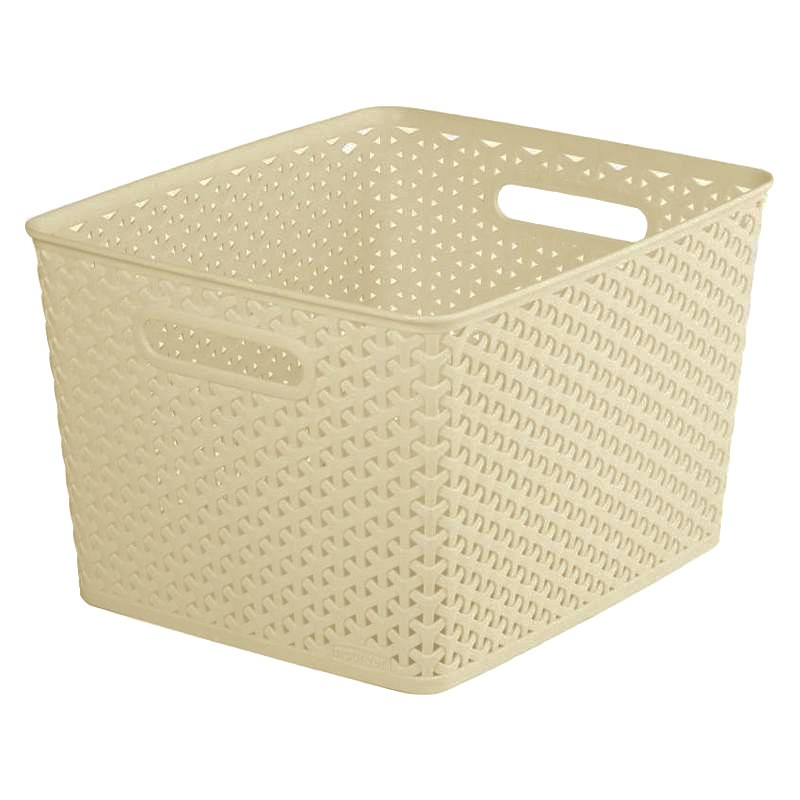 Plastic Basket 18 Litres - Cream My Style by Curver