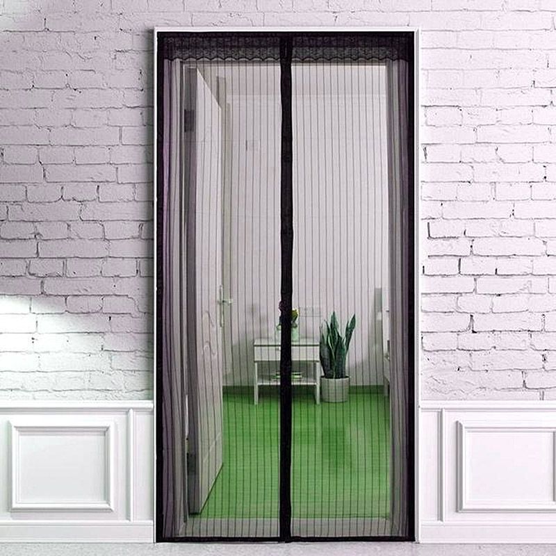 Magic Magnetic Door Insect Mesh Bug Fly Mosquito Screen Fastening Black Curtain 