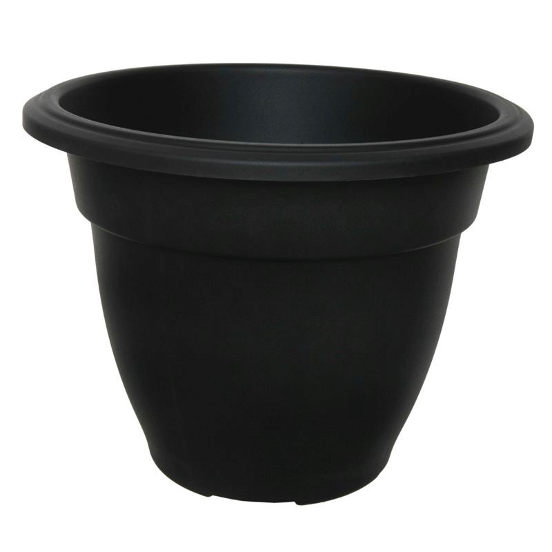 45cm Round Bell Planter Black