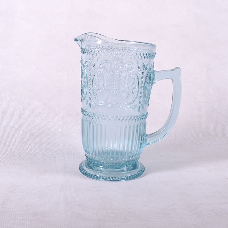 Embossed Glass Pitcher