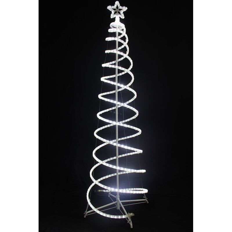 Spiral Christmas Tree With 456 White LEDS 19m