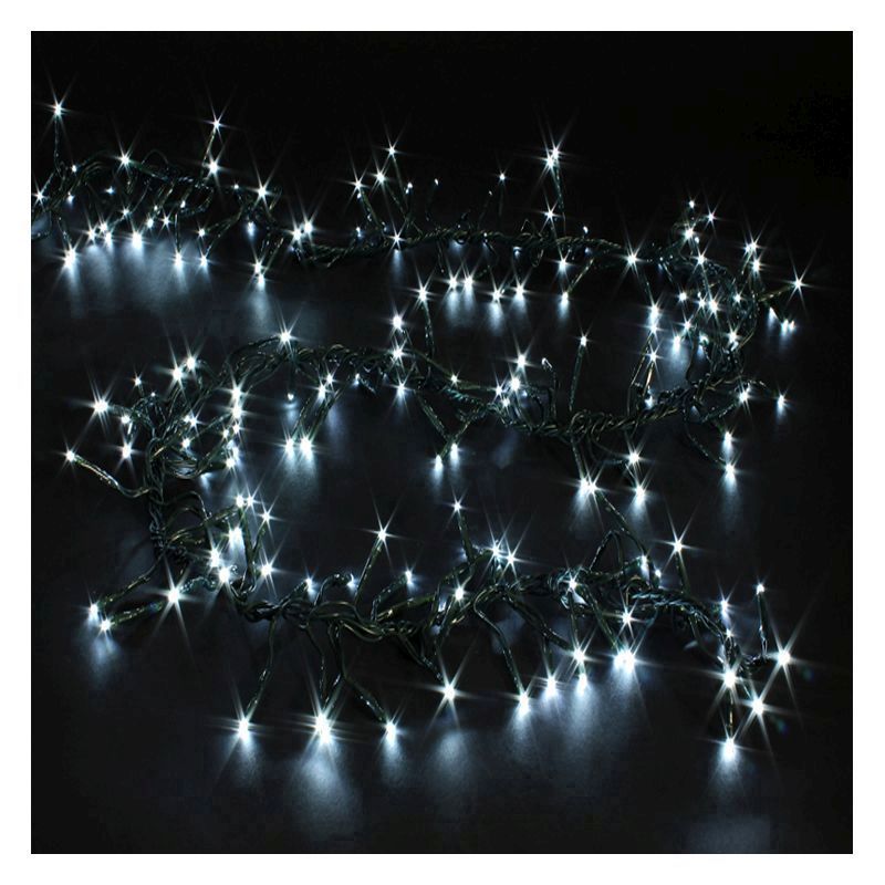 480 LED Ice White Outdoor Animated Cluster Fairy Lights Mains 3.5m