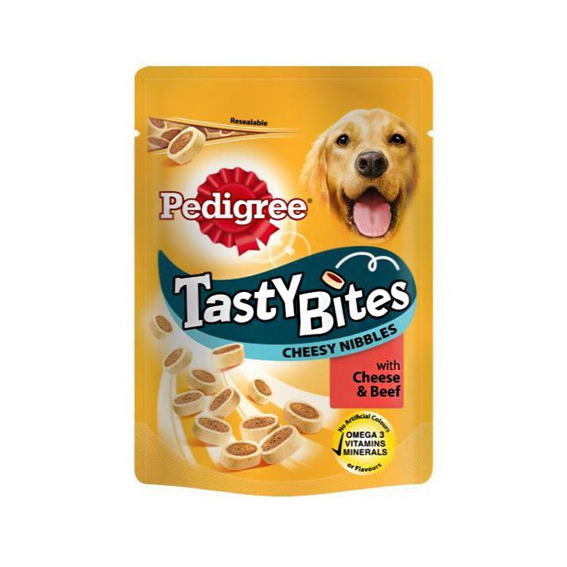 Pedigree Tasty Minis Dog Treats Cheese & Beef 140g
