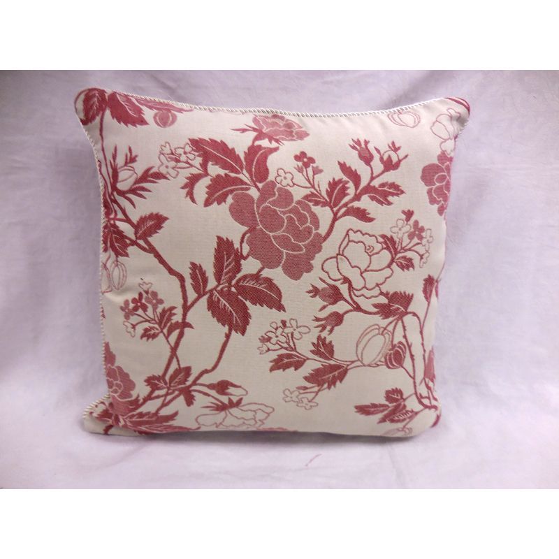 Jacquard  Red Floral Sofa Cushion (2 for £10)
