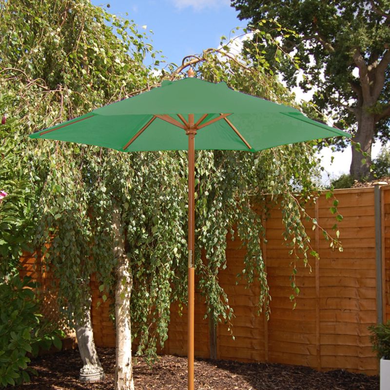 Green Wooden Parasol (2m)