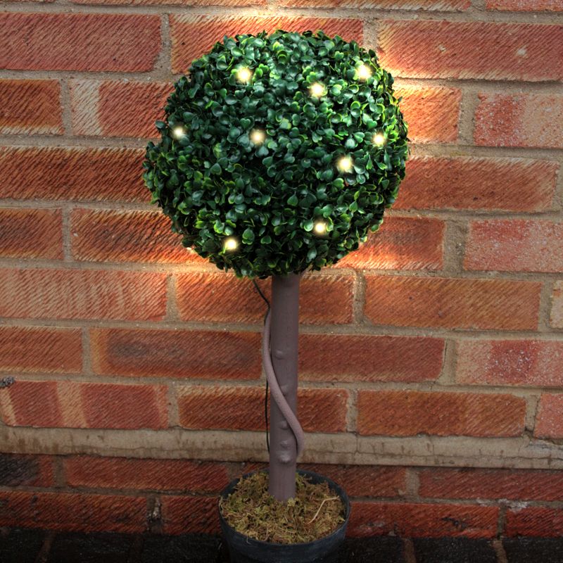 70cm Solar Topiary In Pot with 20 Warm LED Lights