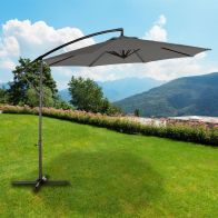 See more information about the Croft 3m Charcoal Overhang Parasol