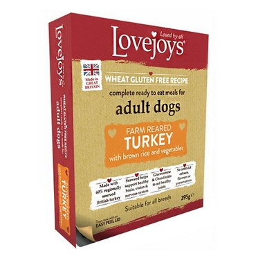 See more information about the Lovejoys Turkey & Rice Wet Dog Food 395g
