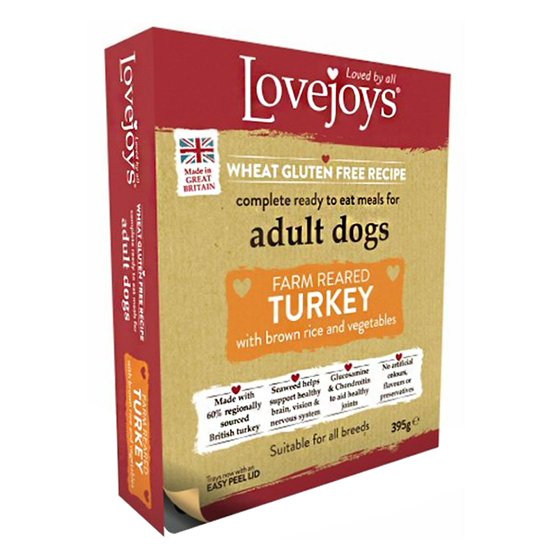 Lovejoys Turkey & Rice Wet Dog Food 395g