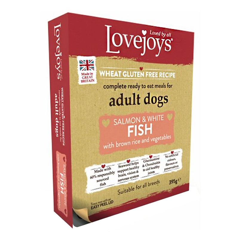 Lovejoys Salmon & Rice Wet Dog Food 395g