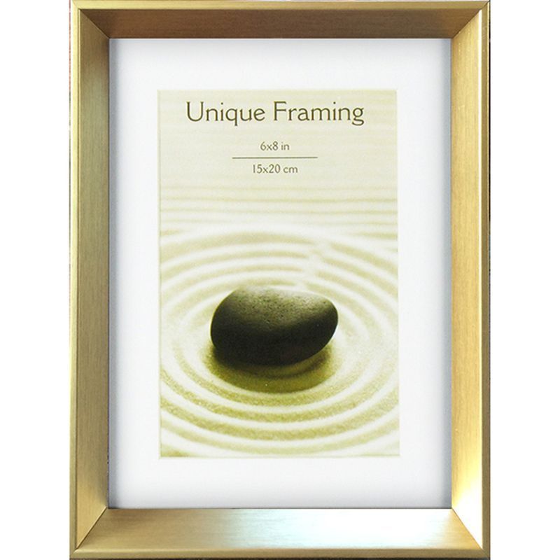 Metro Gold Photo Frame 8 X 6, Picture Frames Suitable For Bathrooms Uk