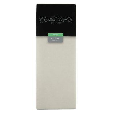 See more information about the Cotton Mill Cream King Poly Cotton Flat Sheet