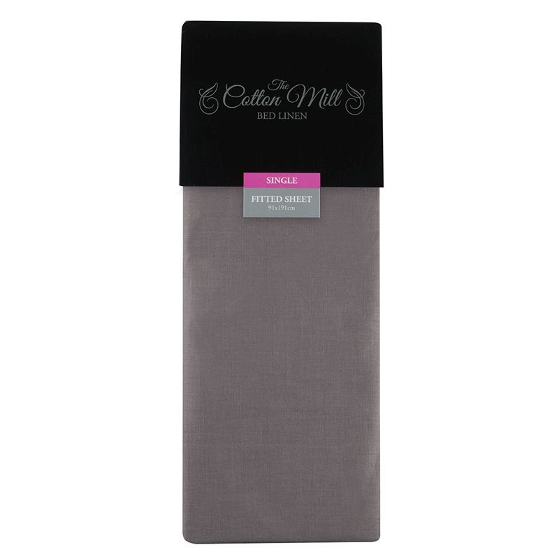 Cotton Mill Heather Single Poly Cotton Fitted Sheet