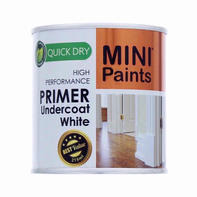 Mini Paints Quick Dry Primer Undercoat 215ml - White
