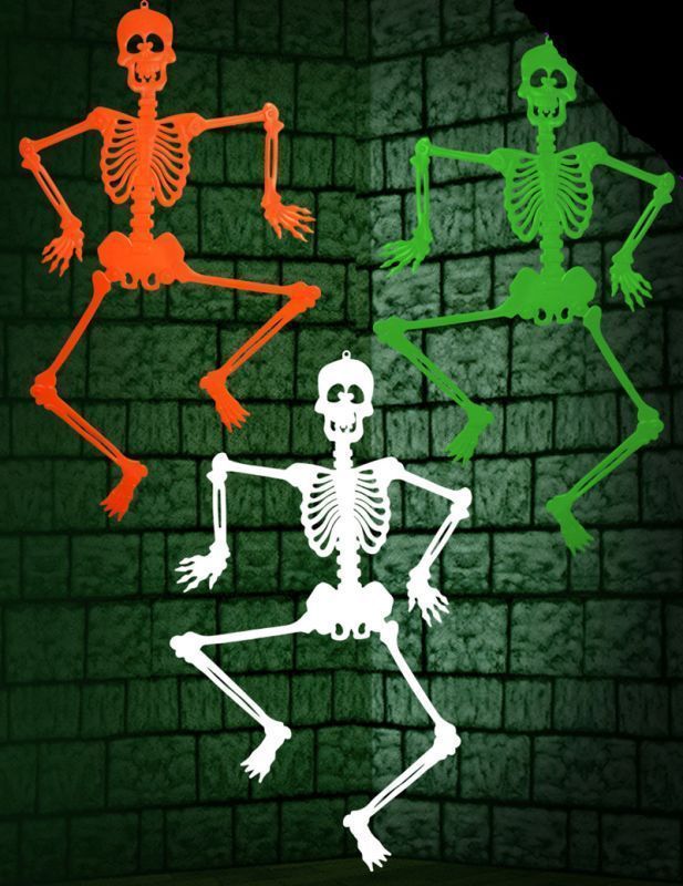 Halloween Plastic Skeleton (36" size in Green)