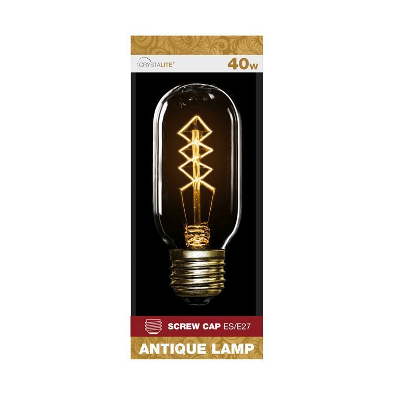 Crystalite 40w Screw Cap Antique Lamp Bulb (Diamond Filament)